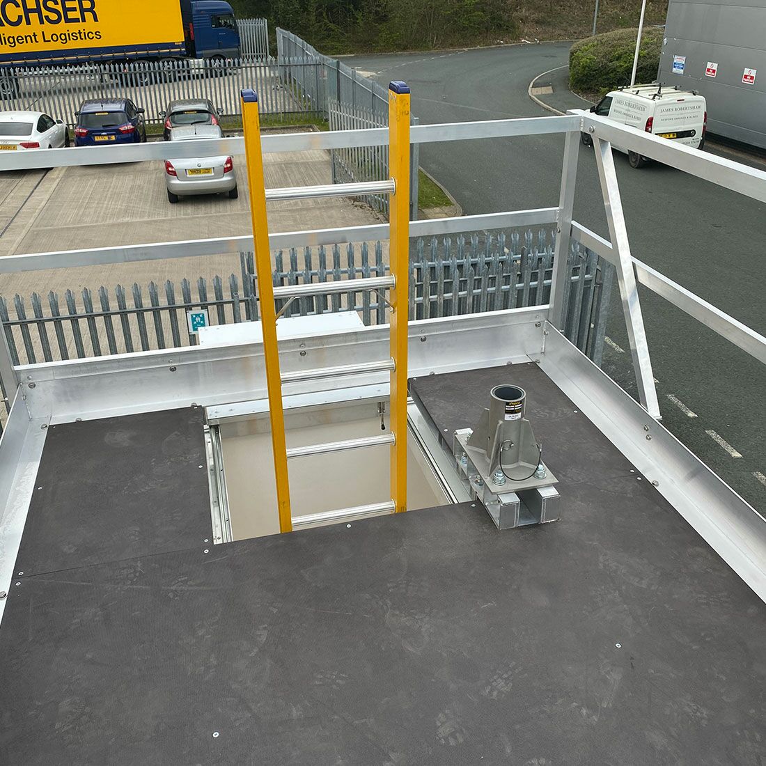 confined space trailer ladders fitted to interior